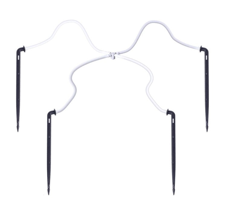 Netafim Flat 4-Way Multi-Outlet Drip Assemblies - Standard Arrow - (4) at 30" Tubing